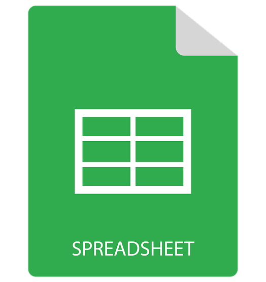 Spreadsheet file icon